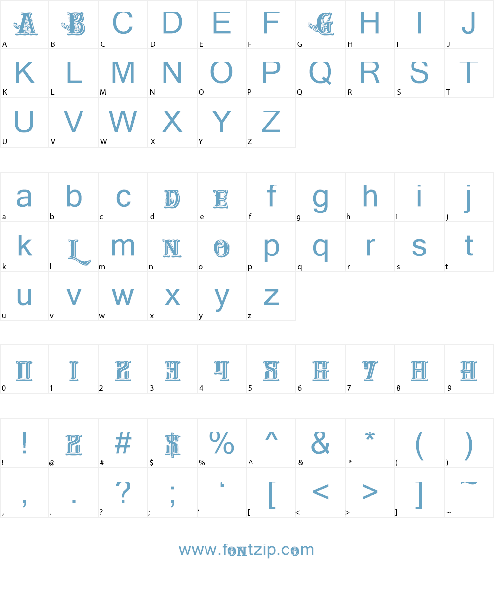 Gold And Bone Font Character